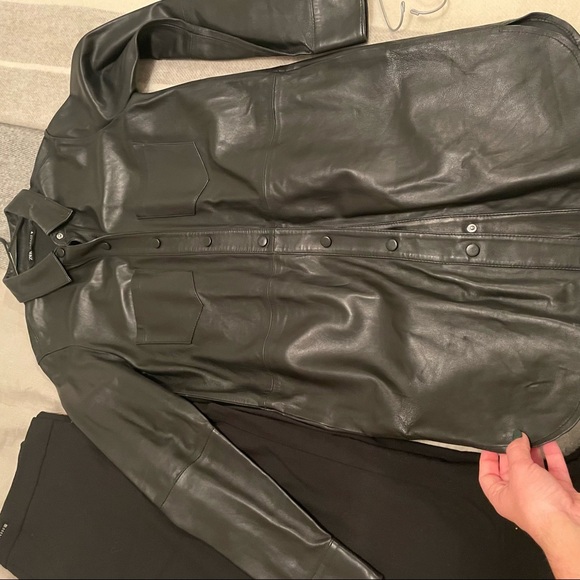 ZARA leather shirt dress - Picture 2 of 12
